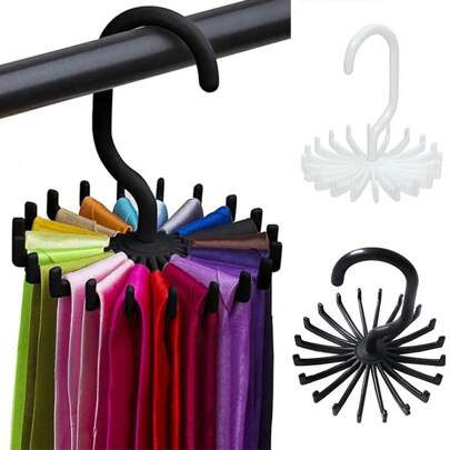 1pc 20-Claw 360 Degree Rotating Tie & Scarf Hanger, Multi-Functional Belt Hanger, Accessory Organizer Decorations Decor Festival Decor Room Decor Home Decor Bed Room Decor Dress Pants Shoes Jeans Boots Skirt, Spring, Minimalist, Summer Tops