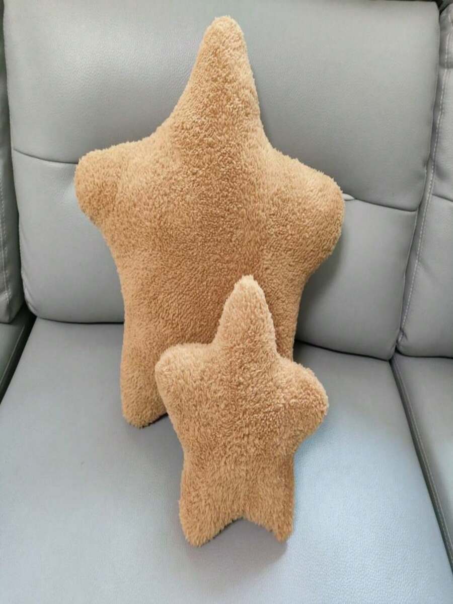 1入組星星造型毛絨枕頭，星星毛絨玩具，舒適擁抱靠墊，床上枕頭，多功能家居裝飾軟墊！ - 彩色 - 查看 1