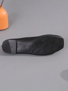 Mocasines planos tejidos para mujer, cómodos, de punta cuadrada, de slip-on, transpirables, zapatos de mamá para primavera y otoño, día de San Valentín