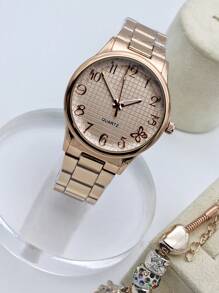 Relógio de quartzo feminino casual + pulseira
