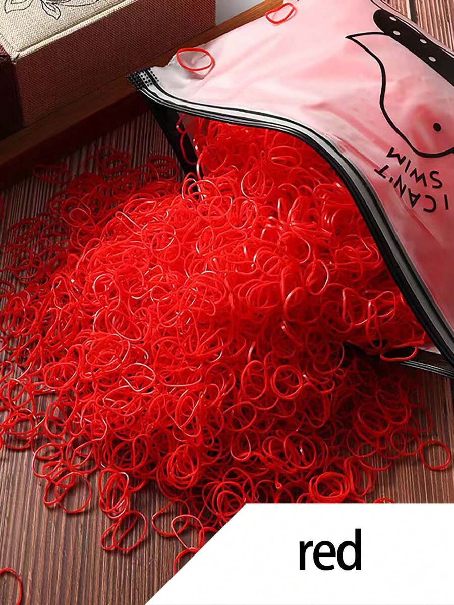 2000pcs Dopamine Colored Hair Ties, NonDamaging Hair Scrunchies, Multi