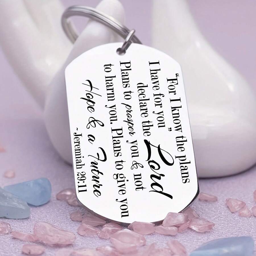 1pc And Christian Gifts Keychains For Men Bible And Keychains Jeremiah 29:11 Keychains For Father Goddard Baptism Christmas Easter Valentine's Day Gifts Car Accessories Bag Charm School Cute Goth Y2k Halloween Accessories Teachers Day Gift Ideas