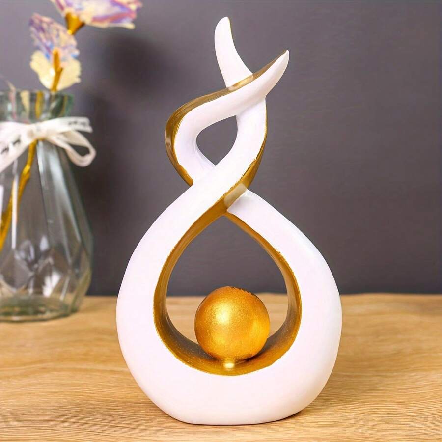 1pc Abstract Sculpture Modern Home Decoration Living Room Desktop Office Decoration - Multicolor - View 1