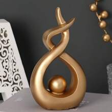 1pc Abstract Sculpture Modern Home Decoration Living Room Desktop Office Decoration - Multicolor - View 3