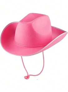 1Pc Women's Cowboy Hat, Felt Material, Adult Size Fits Most Women And Adults, Suitable For Bachelorette Parties, Costume Play, Parties And Dress Up Cowgirl Hat Boho Halloween