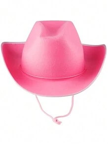 1Pc Women's Cowboy Hat, Felt Material, Adult Size Fits Most Women And Adults, Suitable For Bachelorette Parties, Costume Play, Parties And Dress Up Cowgirl Hat Boho Halloween