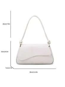 2024夏季時尚女士軟PU通勤包，圓棒肩帶可調新簡約包 - 彩色 - 查看 9