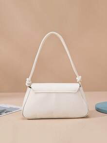 2024夏季時尚女士軟PU通勤包，圓棒肩帶可調新簡約包 - 彩色 - 查看 7