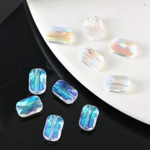 10 peças Contas de Vidro Facetadas de Qualidade Premium 7*9mm, Contas de Grade de Cristal Artificial de Vidro para Fabricação de Joias DIY