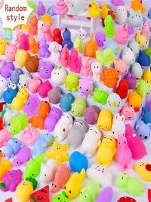 Juego de 12pcs de Juguetes Mini Squishy con Animales y Buns, Variedad de Estilos, Juguetes de Alivio del Estrés, Detalles para Fiestas, Color Aleatorio - Multicolor - Ver 3