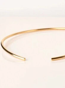 Minimalist Cuff Choker - Yellow Gold - View 2