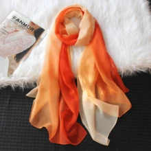 1pc Women Summer Chiffon Shawl Scarf Silk Scarves - Multicolor - View 1