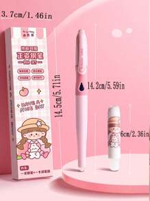 11入組筆套裝，含10個墨水匣，兒童人體工學書法鋼筆，3指正確位置可擦除筆，可加墨筆，小學生特殊硬筆寫字練習，品質優良，深受學生喜愛，是孩子的好小禮物 - 粉色 - 查看 13