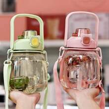 One Water Bottle With Tea Infuser And Tea Separator, Large Capacity Sports Bottle With Dual Drinking Design - Pink - View 1