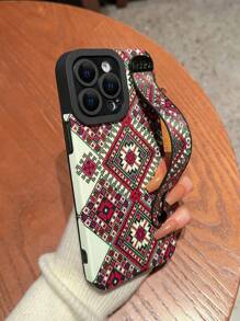 复古风格真皮PU皮革苹果复古PU皮革粘性手机壳，高级材质，兼容，防水防震防摔防刮，春季生日礼物，春季礼品 - 彩色 - 查看 2