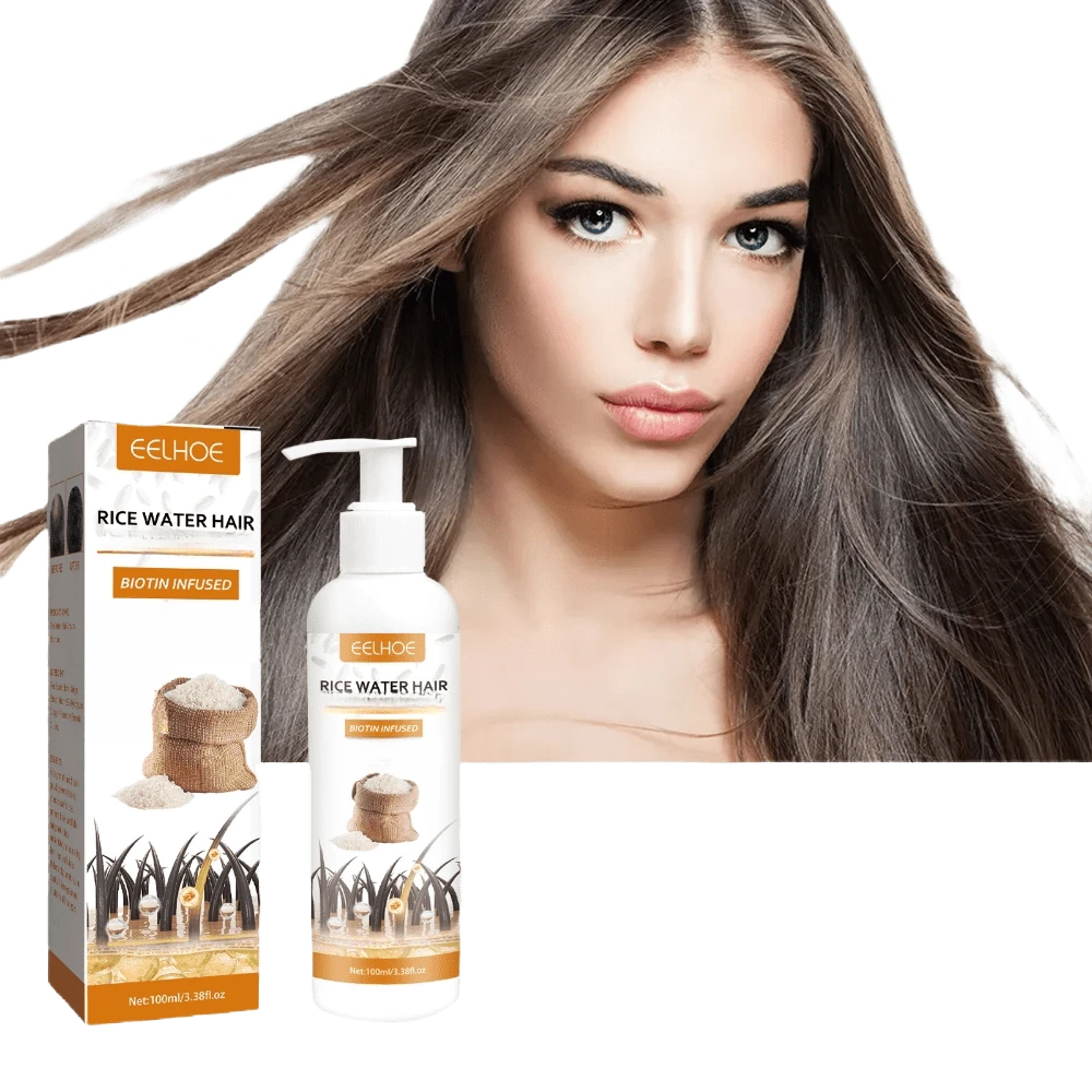 Eelhoe Rice Density Hair Shampoo Limpieza Profunda Humectante Raíces Densas Fijación Cuidado Del Cabello Shampoo - Beis - Ver 1