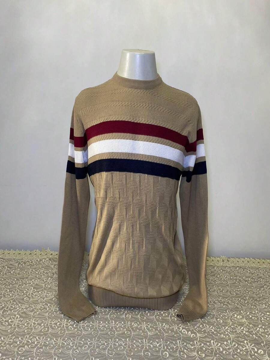 Men Sweaters - Màu Khaki - Xem 1