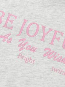 Balabala Bộ đồ mùa hè cho bé gái tuổi teen 2024 Bộ đồ hai mảnh cỡ trung bình và lớn mới in họa tiết thời trang thường ngày - Xám - Xem 7