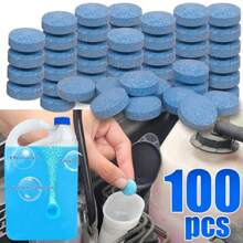 100PCS 2024 Nieuwe Auto Voorruit Cleaner Auto Bruistablet Glas Water Solid Cleaner Universele Auto Accessoires Spray Cleaner