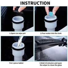 100PCS 2024 Nieuwe Auto Voorruit Cleaner Auto Bruistablet Glas Water Solid Cleaner Universele Auto Accessoires Spray Cleaner