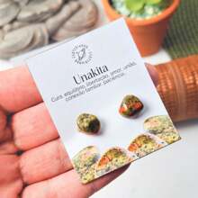 Women Stud Earrings - màu xanh lá - Xem 3