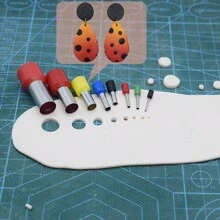 8 buc Mini tăietoare de lut cercei gaură rotundă Hollow Punch face DIY lut polimeric bijuterii instrumente 1 mm-11 mm amestec culoare aleatorie