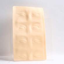 3pcs Eyes Lip Face 3types Tattoo Training 3D Silicone Permanent Makeup Practice Skin Eye For Microblading Tattoo Machine Beginner - Apricot - View 15