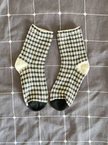 3 đôi tất dài đến giữa bắp chân thời trang dành cho nữ có họa tiết chấm bi, nơ, kẻ sọc và hoa đa năng - Nhiều màu - Xem 5