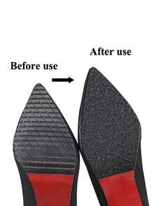 1 pieza Protector de suela para zapatos para enrollar, antideslizante, resistente al desgaste y reducción de ruido - Negro - Ver 3