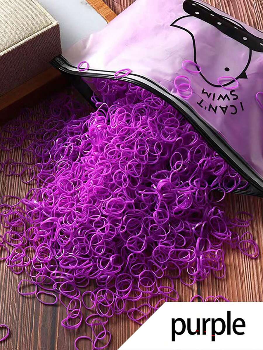 2000pcs Dopamine Colored Hair Ties, NonDamaging Hair Scrunchies, Multi