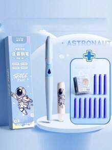 11入組筆套裝，含10個墨水匣，兒童人體工學書法鋼筆，3指正確位置可擦除筆，可加墨筆，小學生特殊硬筆寫字練習，品質優良，深受學生喜愛，是孩子的好小禮物 - 粉色 - 查看 17