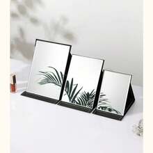 一款便攜式折疊手持式化妝鏡，大號梳妝台鏡子，單層桌面明鏡適合日常使用，特別適合學生宿舍 - 彩色 - 查看 7