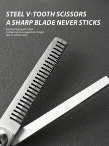 11pcs Hair Cutting Scissors Kit, Professional Barber Shears Set With Hair Scissors Thinning Shears, Hair Cutting Sheers Hair Cut Blending Salon Scissor For Men Women Pet, Hair Tools, Hair Products And Accessories For Barber Salon Beauty Travel Essentials, Back To School, Travel Holiday Essentials, Hair Accessories For Women, Slick Back Brush, Barber Accessories, Hair Dryer, Hair Tools, Hair Stuff, Hair Care, Curly Hair Brush, Barber, Barber Accessories, Hairdressing Equipment, Travel Essentials, Travel Essential, Hairstyle, Hairdressing,Hair,Travel,Hair Products,Hair Tools,Hair Stuff,Barber,Barber Accessories,Barbershop,Hairdressing Equipment - Multicolor - View 6