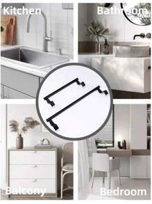 1 pieza/2 piezas, Toallero de acero inoxidable para puerta de gabinete de cocina, toallero sin costuras para puerta de baño, toallero de almacenamiento para puerta de cocina, decoración de boda, decoración de Navidad, decoración de cumpleaños, regalo de cumpleaños, decoraciones de mesa de Navidad, Navidad, decoraciones navideñas, regalos de Navidad