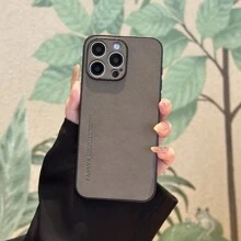 Eine Handyhülle aus weichem Schaffell-Leder Anti-Fingerabdruckschale, kompatibel für Apple/Samsung/Huawei/Xiaomi Handys. - Schwarz - Übersicht 9