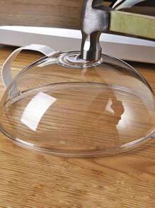 Thicken Microwave Friendly High Temperature Resistant Dish Food Cover, Oil Splash Guard, Anti-Dust Refrigerator Fresh Lid, Kitchen Tool - Transparent - View 5