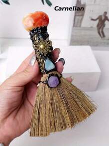 1件天然水晶心形扫帚工具，尖头魔杖，祭坛用品石英女巫扫帚，生日/万圣节礼物 - 掃帚 - 查看 28