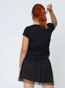 Women T-Shirts - 黑色 - 查看 4