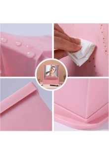 Non Reversing Mirror, Real Me Mirror, Reverse Mirror, Non-Reversing Cosmetic Stand Mirror, Image Of Makeup Mirror No Mirror Restoration, Inverted Mirror For Cosmetic, Facial Correction - Pink - View 6