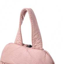 Rhinestone-Studded Small Cat Design Soft Leather Backpack For Women, Embroidered Chinese Style Flower Chest Bag For Shopping & Travel - Pink - View 10