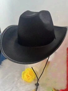 1Pc Women's Cowboy Hat, Felt Material, Adult Size Fits Most Women And Adults, Suitable For Bachelorette Parties, Costume Play, Parties And Dress Up Cowgirl Hat Boho Halloween
