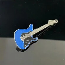 1 chiếc kẹp tóc hình đàn guitar rock - Phụ kiện tóc phong cách punk, phù hợp với tóc mái. - 1 chiếc kẹp tóc ghita nhỏ ngộ nghĩnh - Xem 10
