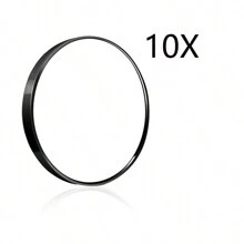 1pc 10X/15X Magnifying Makeup Mirror With Suction Cup, Suitable For Pimple Popping, Can Be Attached To Flat Mirrors - Black - View 9