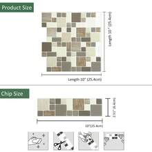 Peel And Stick Mosaic Sticker Kitchen Backsplash Tiles, Bathroom Wall Sticker Square Shape Design - Multicolor - View 10