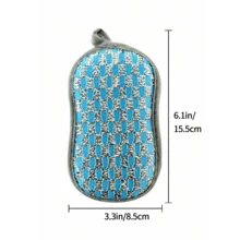 Paquete de 5 paños de limpieza de esponja de cebolla dorada colgantes en azul - Azul - Ver 2