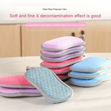 Paquete de 5 paños de limpieza de esponja de cebolla dorada colgantes en azul - Azul - Ver 3