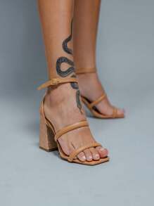 Women Heeled Sandals - 摩卡棕 - 查看 5