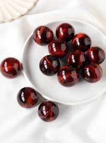 1pc Natural Red Tiger Eye Crystal Ball, Crystal Healing Specimen, Meditation Stone, Spherical Crystal To Enhance Human Body Resistance