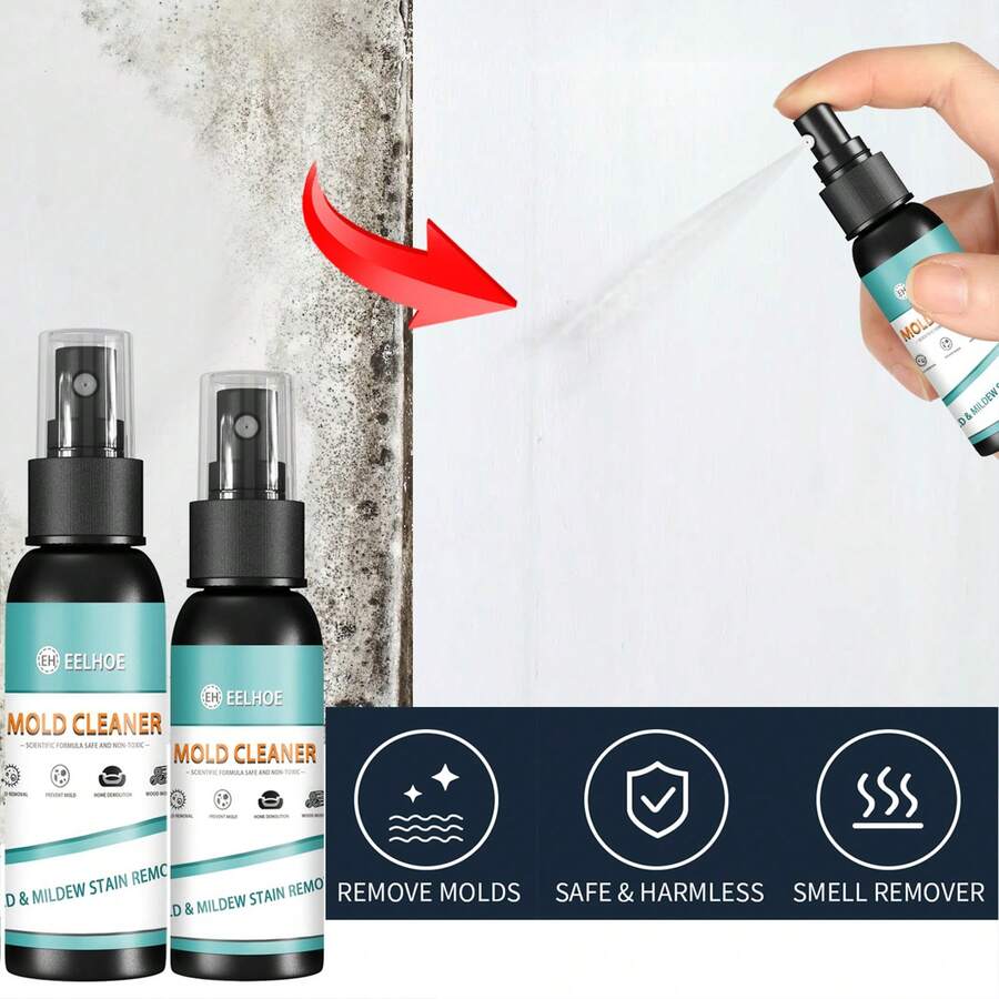 1pc Mold Remover Spray, Furniture/Ceramic Tile/Floor/Wall Anti-Mold Cleaning Agent - Multicolor - View 1