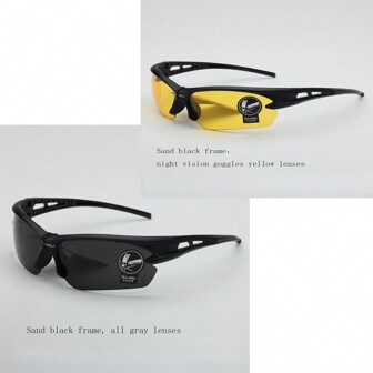 3105 Sport Outdoor Riding Eyewear For Men And Women, Fashionable Half-Frame Day And Night Dual-Use Fashion Glasses, Summer, 1pc.